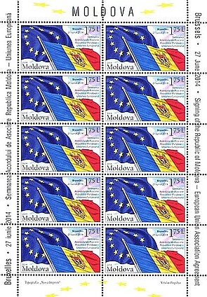 Stamps Association Agreement Moldova-European Union