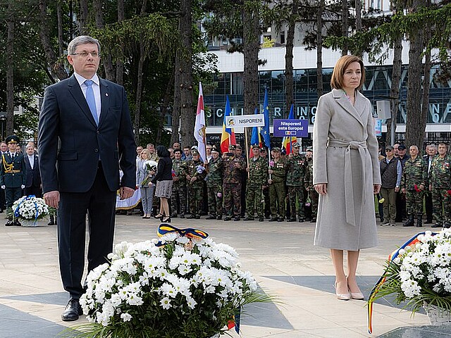 Maia Sandu, Eternity Memorial Complex, Chişinău, 9 May 2024