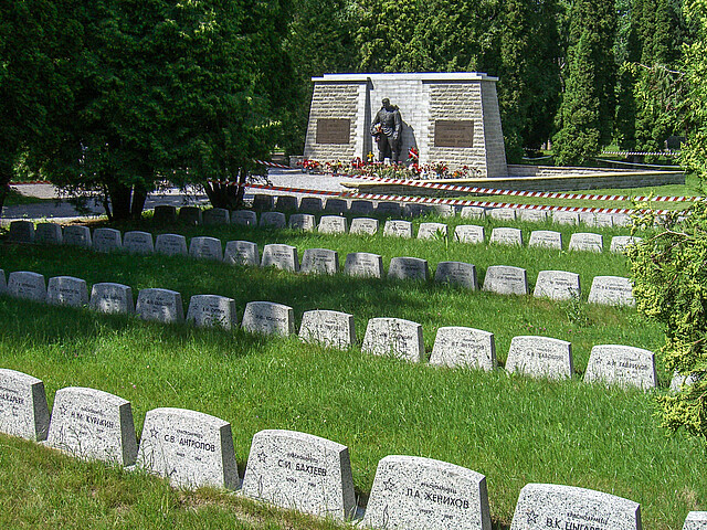 The Bronze Soldier was relocated to the Tallinn Military Cemetery.