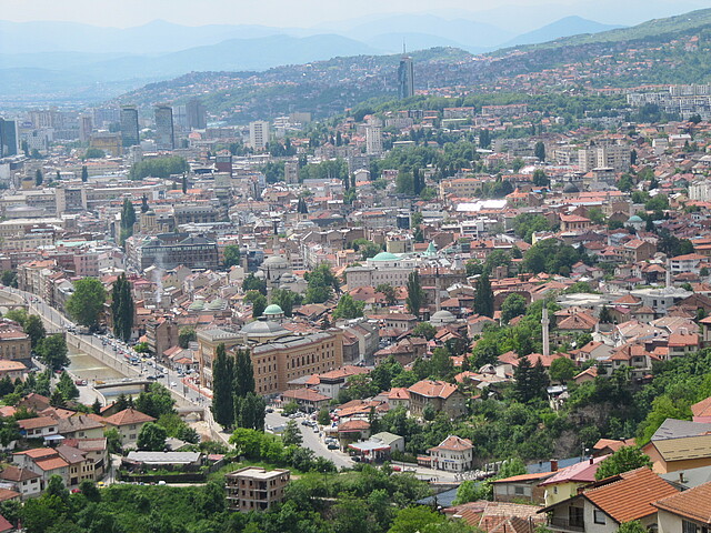 View on the city of Sarajevo